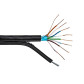 Кабель екранований для зовнішньої прокладки LogicPower LP CCA Cat.5e FTP 4x2x0.51мм с тросом 7х0.4