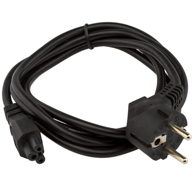 Кабель живлення для ноутбука LogicPower LP CEE 7/4 - C5_1.8m_3x0,75mm2, 220V Кабель живлення для ноутбука LogicPower LP CEE 7/4 - C5_1.8m_3x0,75mm2, 220V