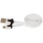 Кабель плоский USB - micro USB USB - micro USB 1м БЕЛЫЙ
