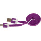 Кабель плоский USB - micro USB USB - micro USB 1м ФИОЛЕТОВЫЙ
