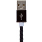 Кабель USB - Lightning USB - Lightning 1м B (кож. плетение) черный / R