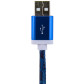 Кабель USB - Lightning USB - Lightning 1м Bl (кожа) синий / Retail