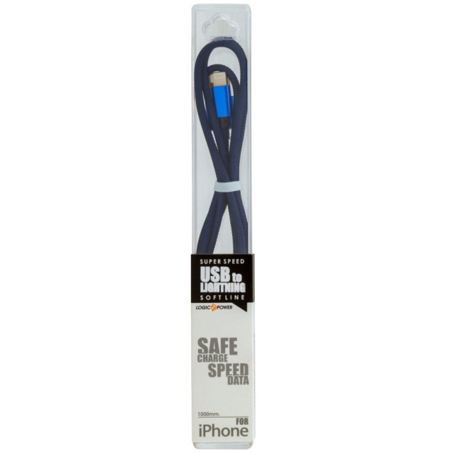 Кабель USB - Lightning USB - Lightning 1м Bl (метал. плетение) синий / Кабель USB - Lightning USB - Lightning 1м Bl (метал. плетение) синий /
