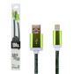 Кабель USB - Lightning 1м Gr (кожа) зеленый / Retail Кабель USB - Lightning 1м Gr (кожа) зеленый / Retail