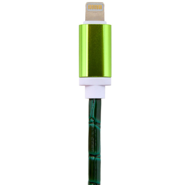 Кабель USB - Lightning 1м Gr (кожа) зеленый / Retail Кабель USB - Lightning 1м Gr (кожа) зеленый / Retail