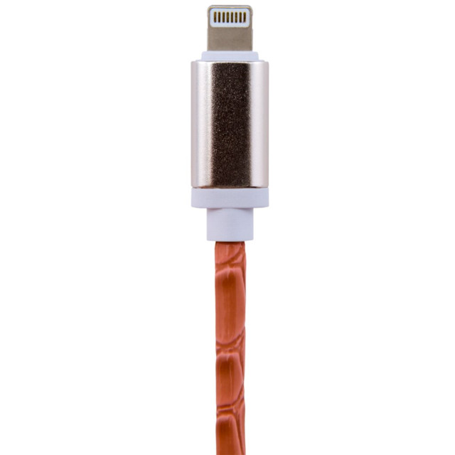 Кабель USB - Lightning USB - Lightning 1м P (кожа) розовый / Retail