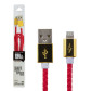 Кабель USB - Lightning USB - Lightning 1м R (кож. плетение) красный / Кабель USB - Lightning USB - Lightning 1м R (кож. плетение) красный /