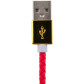 Кабель USB - Lightning USB - Lightning 1м R (кож. плетение) красный / Кабель USB - Lightning USB - Lightning 1м R (кож. плетение) красный /