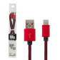 Кабель USB - Lightning USB - Lightning 1м R (метал. плетение) красный