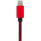 Кабель USB - Lightning USB - Lightning 1м R (метал. плетение) красный Кабель USB - Lightning USB - Lightning 1м R (метал. плетение) красный