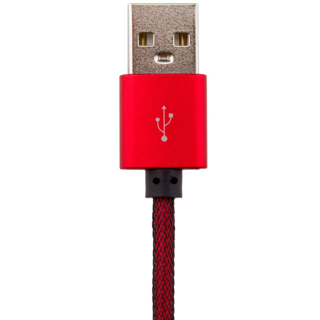 Кабель USB - Lightning USB - Lightning 1м R (метал. плетение) красный Кабель USB - Lightning USB - Lightning 1м R (метал. плетение) красный