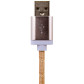 Кабель USB - Lightning 1м W (кожа) белый / Retail Кабель USB - Lightning 1м W (кожа) белый / Retail