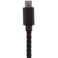 Кабель USB - micro USB 1м B (кож. плетение) черный / Re