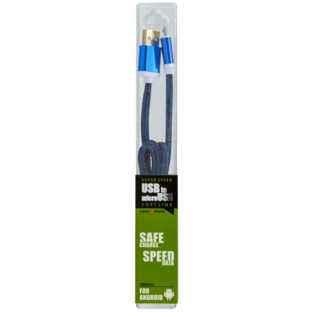 Кабель USB - micro USB USB - micro USB 1м Bl (кожа) синий / Retail Кабель USB - micro USB USB - micro USB 1м Bl (кожа) синий / Retail
