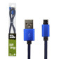Кабель USB - micro USB USB - micro USB 1м Bl (метал. плетение) синий /