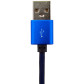 Кабель USB - micro USB USB - micro USB 1м Bl (метал. плетение) синий /