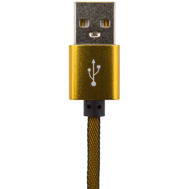 Кабель USB - micro USB USB - micro USB 1м G (метал. плетение) золотой /