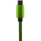 Кабель USB - micro USB 1м Gr (метал. плетение) зеленый
