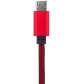 Кабель USB - micro USB 1м R (метал. плетение) красный /