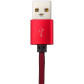 Кабель USB - micro USB 1м R (метал. плетение) красный /