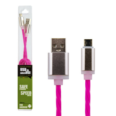Кабель USB - micro USB 1м R-P (силикон) красно-розовый Кабель USB - micro USB 1м R-P (силикон) красно-розовый