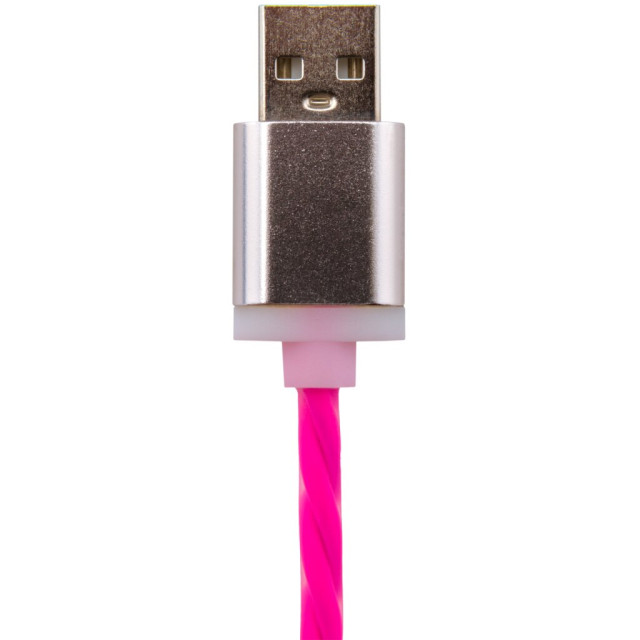 Кабель USB - micro USB 1м R-P (силикон) красно-розовый