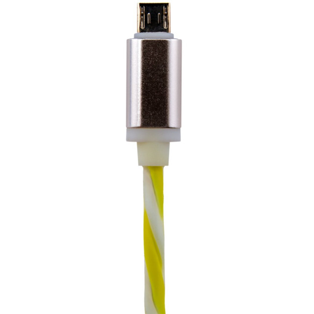 Кабель USB - micro USB 1м W-Gr (силикон) бело-зеленый