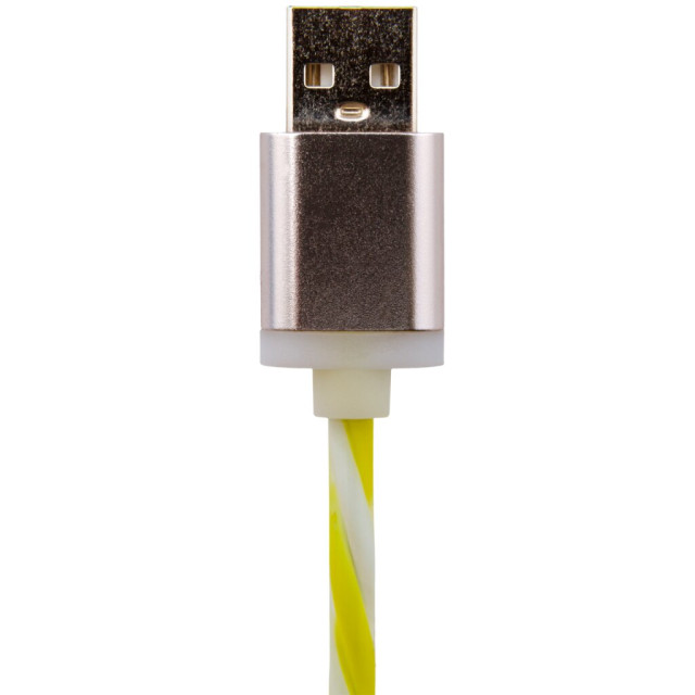 Кабель USB - micro USB 1м W-Gr (силикон) бело-зеленый