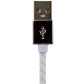 Кабель USB - micro USB USB - micro USB 1м W (кож. плетение) белый / Ret