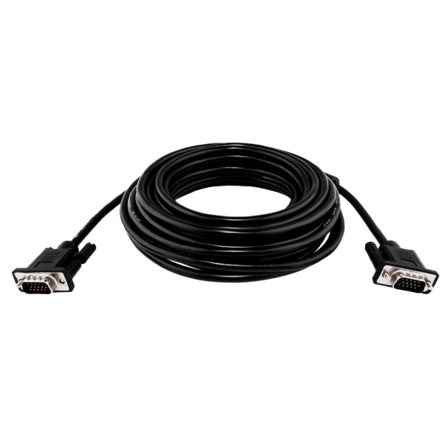 Кабель VGA-10.0BK 10 м черный (с двумя ферритовыми кольцами)