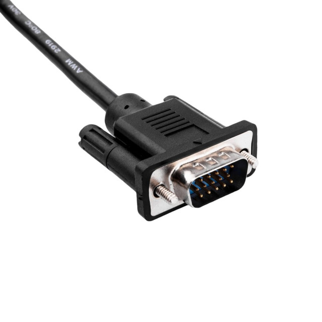 Кабель VGA-10.0BK 10 м черный (с двумя ферритовыми кольцами)