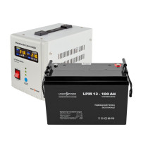 Комплект резервного живлення для котла LogicPower ИБП 500 + AGM батарея 1300W