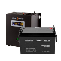 Комплект резервного живлення для котла LogicPower ИБП 500VA + AGM батарея 1300W