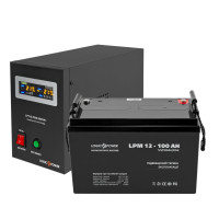 Комплект резервного живлення для котла LogicPower ИБП B500VA + AGM батарея 1300W