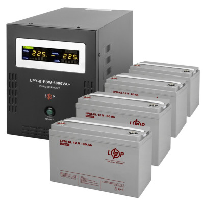 Комплект резервного питания LogicPower ИБП + гелевая батарея (UPS B6000 + АКБ GL 960W) Комплект резервного питания LogicPower ИБП + гелевая батарея (UPS B6000 + АКБ GL 960W)