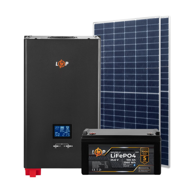 Комплект СЕС 2.5kW АКБ 2.560kWh (літій) 100 Ah Преміум