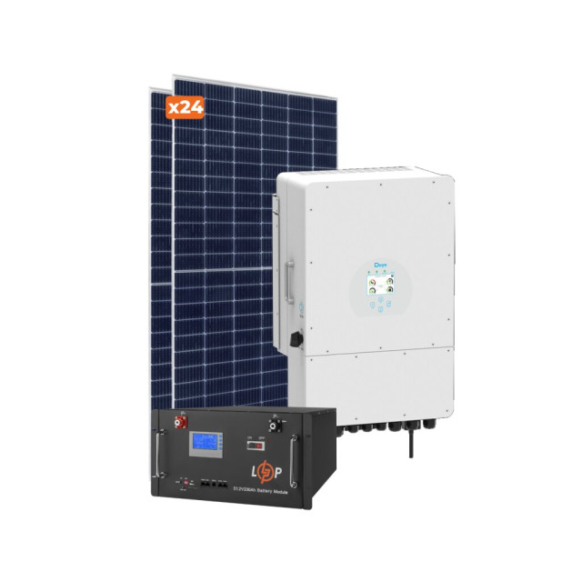 Комплект СЕС DEYE for LogicPower LP 12 kW GRID 3Ф з АКБ 11.77 kWh