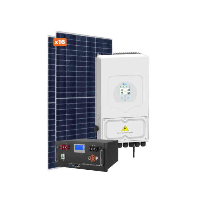 Комплект СЕС DEYE for LogicPower LP 6 kW GRID 3Ф з АКБ 5,1 kWh