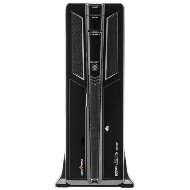 Корпус LogicPower LP S603 BK 400W Slim, встроенная акустика