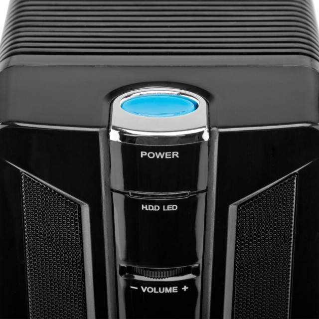 Корпус LogicPower LP S603 BK 400W Slim, встроенная акустика