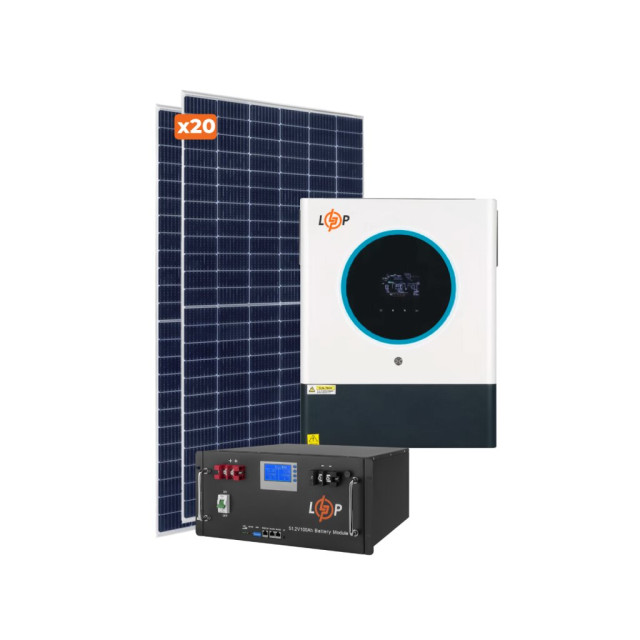 Обладнання для сонячної електростанції (СЕС) Преміум 11 kW АКБ 11,8 kWh LiFePO4 230 Ah Обладнання для сонячної електростанції (СЕС) Преміум 11 kW АКБ 11,8 kWh LiFePO4 230 Ah