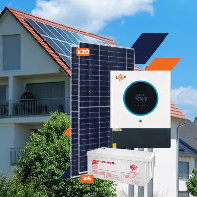 Оборудование для солнечной электростанции (СЭС) Стандарт 11 kW АКБ 9,6 kWh Gel 200 Ah