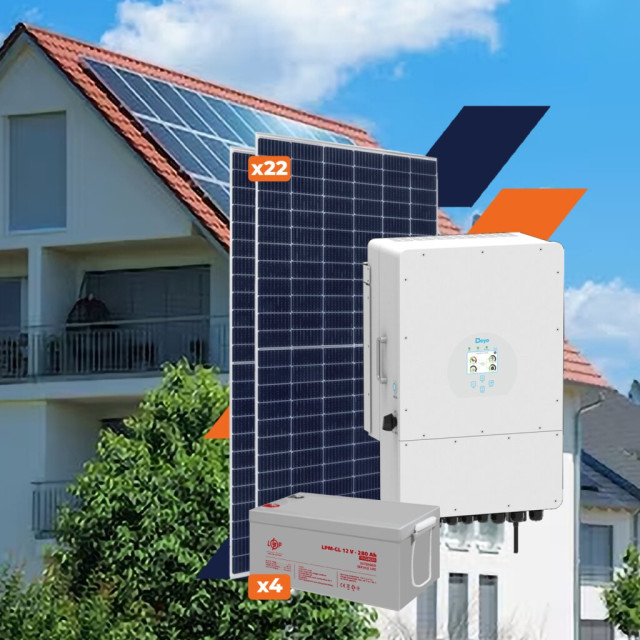 Обладнання для сонячної електростанції (СЕС) Стандарт 12 kW АКБ 13,44 kWh Gel 280 Ah Обладнання для сонячної електростанції (СЕС) Стандарт 12 kW АКБ 13,44 kWh Gel 280 Ah