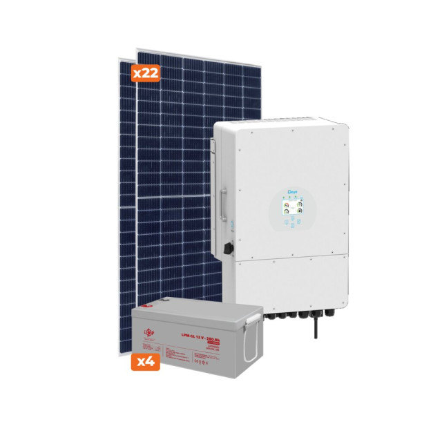 Обладнання для сонячної електростанції (СЕС) Стандарт 12 kW АКБ 13,44 kWh Gel 280 Ah Обладнання для сонячної електростанції (СЕС) Стандарт 12 kW АКБ 13,44 kWh Gel 280 Ah