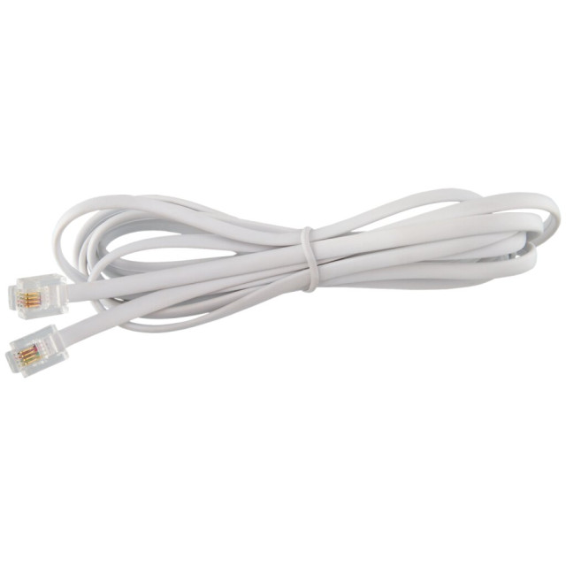 Патч-корд телефонний Logicpower, RJ12, 2 m (белый) 944CT 2