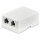 Розетка телефонна RJ12 2-порта LogicPower LP-6P4C-2