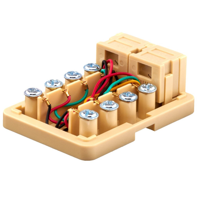 Розетка телефонна RJ12 2-порта LogicPower LP-6P4C-2