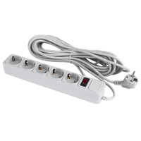 Сетевой фильтр LogicPower LP-X5 10 м Grey (OEM)
