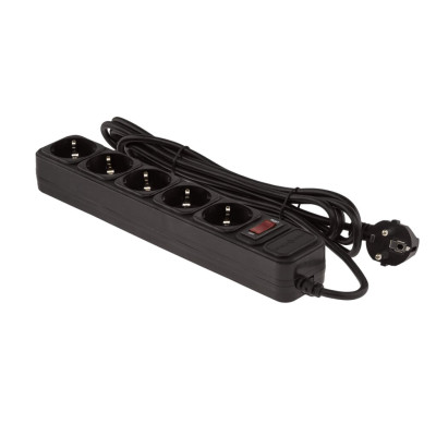 Сетевой фильтр LogicPower LP-X5 3 м Black (OEM)