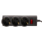 Мережевий фільтр LogicPower LP-X3 2 м Black